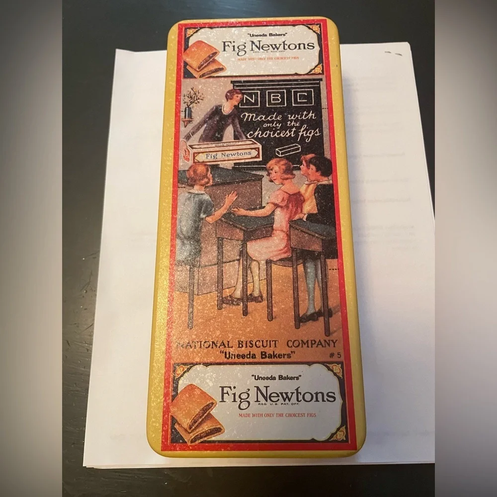 Vintage Newton Tin Storage Box
